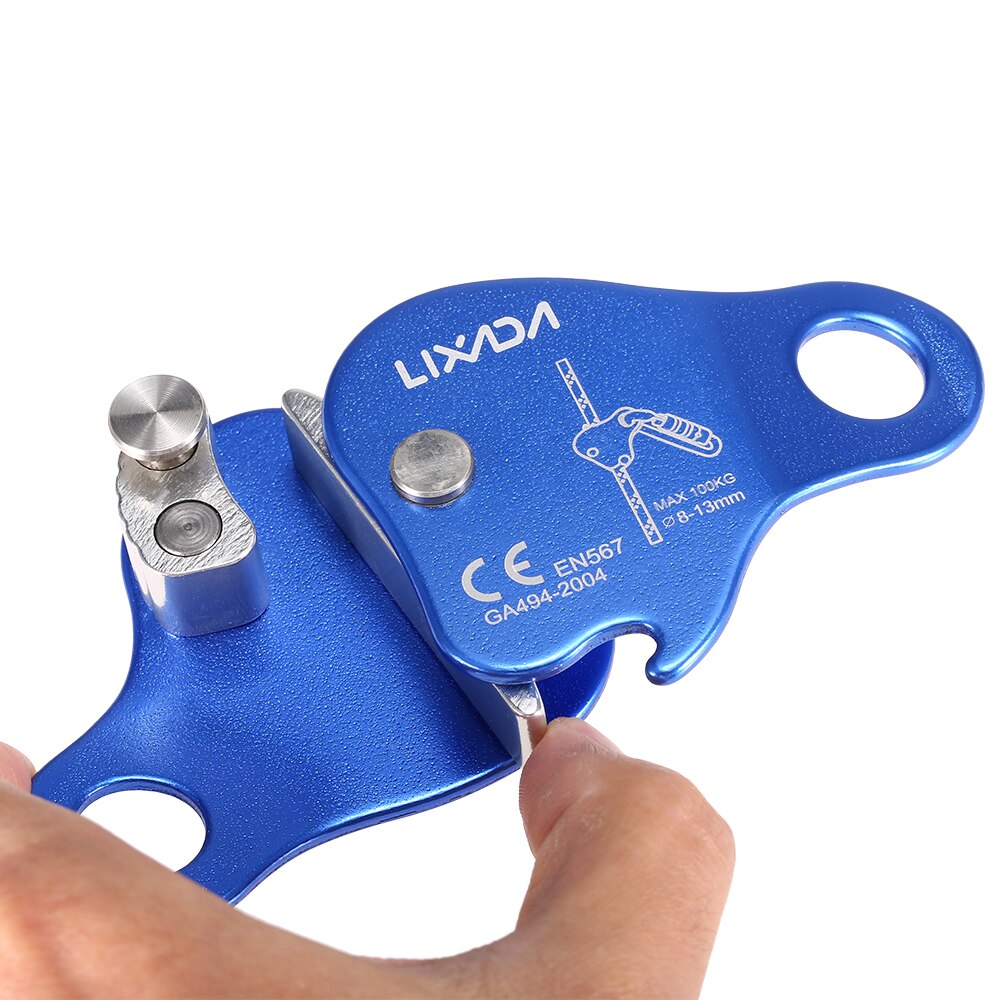 Lixada Klettern Schutz Ascender 220LB Klettern Sicherungs Gerät Seil Grip Außen Klettern Rigging 8-13MM Seil Outdoor-Tool