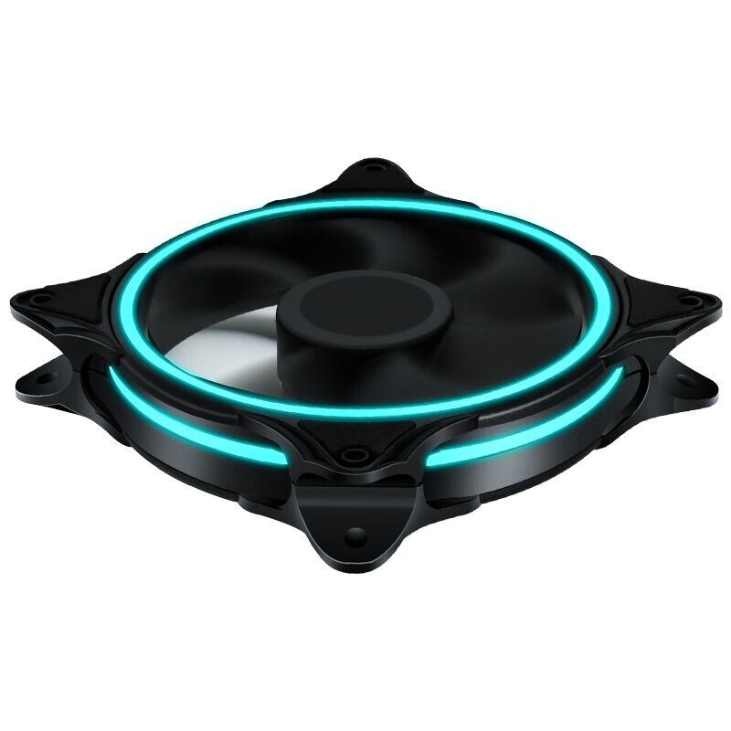 Universal Cooler Three-aperture Computer Desktop Chassis Fan 12cm Silent Fan 12V Power Supply Cooling Fan Partner Led Fans