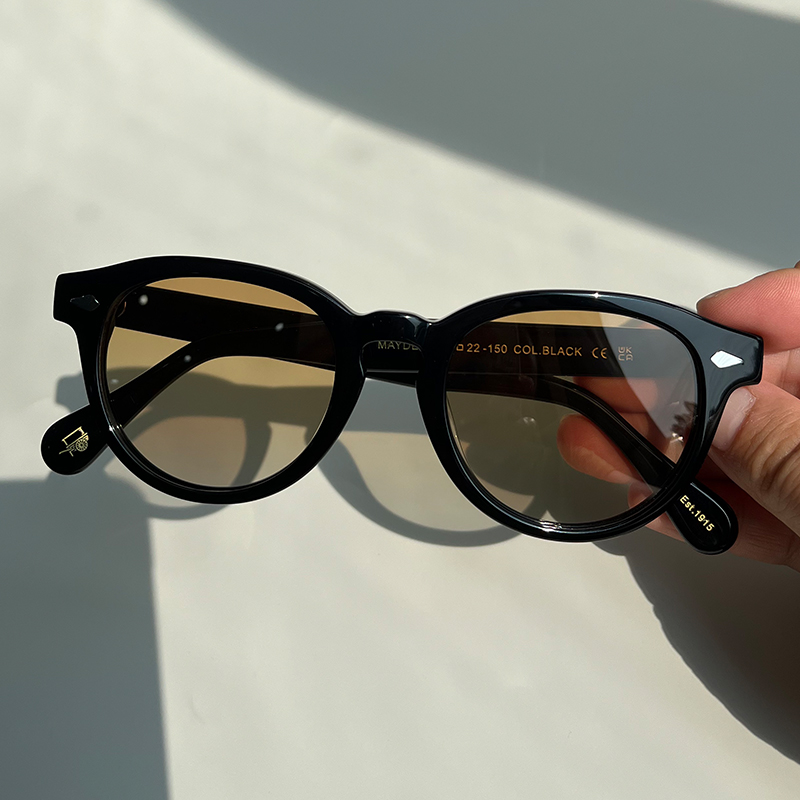 Store lemtosh maydela vintage acetat solbriller til herrer og kvinder ovale polariserede briller med stort ansigt: Multi