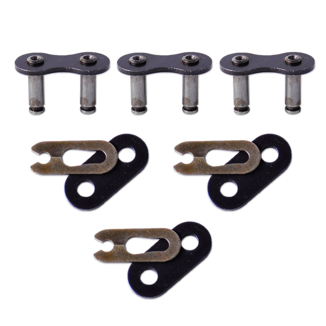 DWCX 3 Set 415 Chain Master Link Set Kit Fit for 80cc 2 Stroke Motorized Bicycle Bike Fit For Bobber Yamaha Kawasaki Suzuki