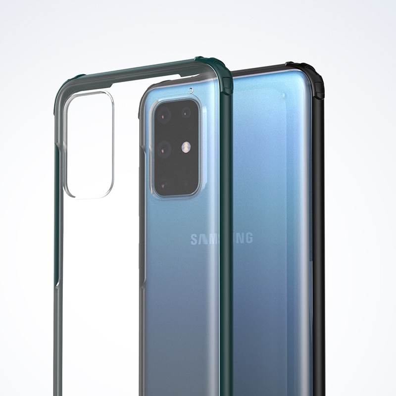 Funda de teléfono blindada a prueba de golpes para Samsung Galaxy S20 Ultra S10 S10e Note 10 Plus funda híbrida/TPU protege la cubierta dura transparente