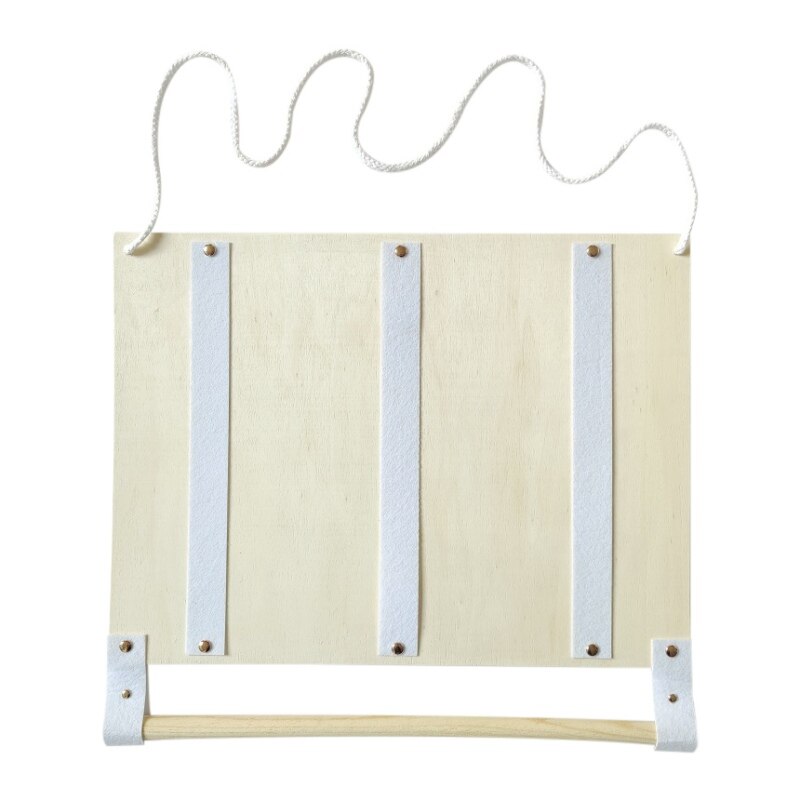 Lazos de madera de estilo nórdico para el pelo de niñas pequeñas, horquilla de almacenamiento, estante colgante, almacenamiento de joyas, cinturón, adornos para la habitación de los niños, accesorios para fotos: W