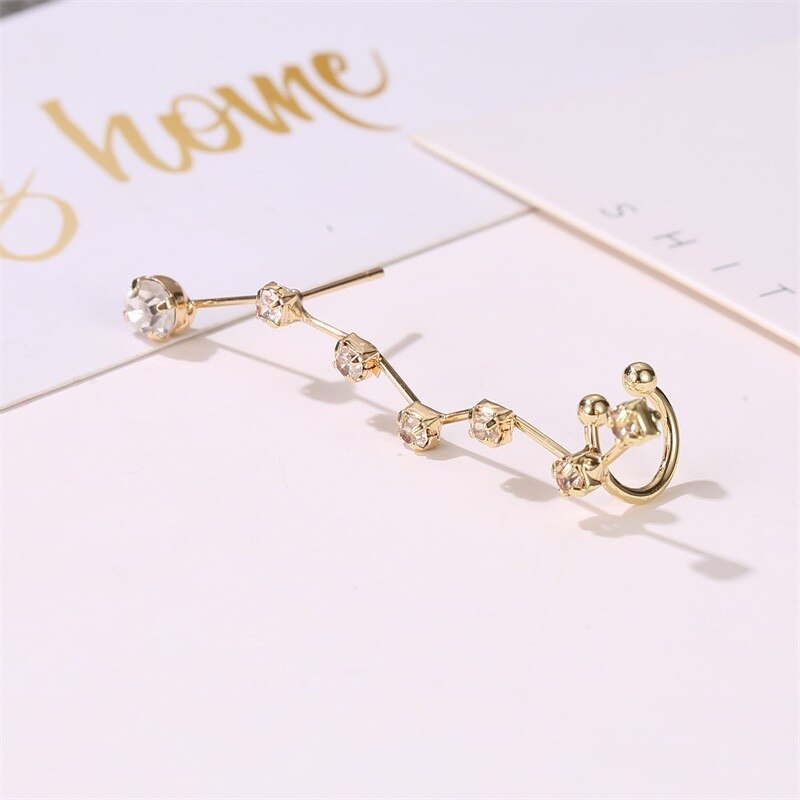 Charming Big Dipper Zircon Earrings Women Accessories Ear Stud Female Vintage Wedding Earrings Ladies