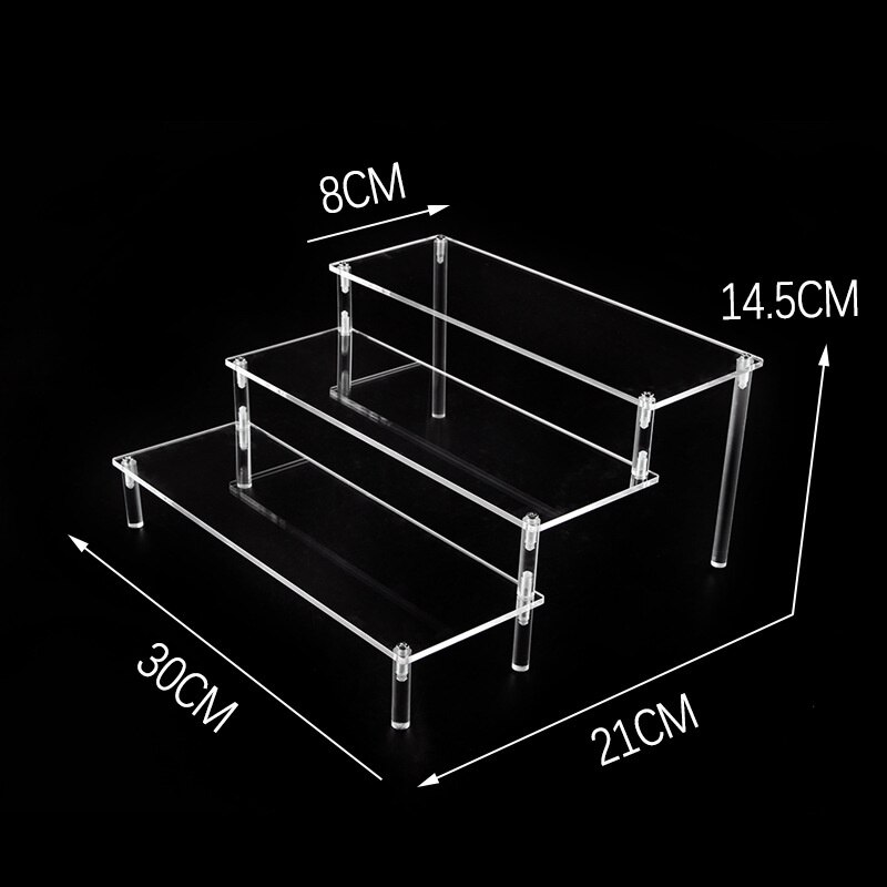 Acrylic Removable Ladder Rack Frame Car Model Toy Perfume Jewelry Display Transparent Action Figure Model Stand Decoration 2022: 30cm-3