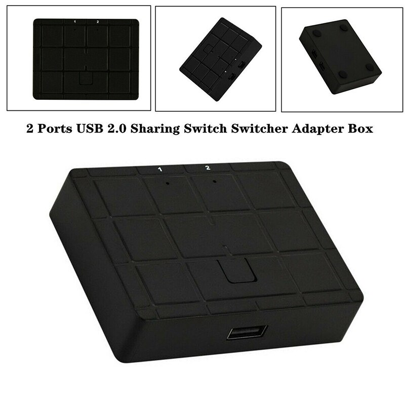 2- porte usb 2.0 enhedsdeling switch box switcher adapter til pc scanner printer 2 in 1 out usb dele switch box