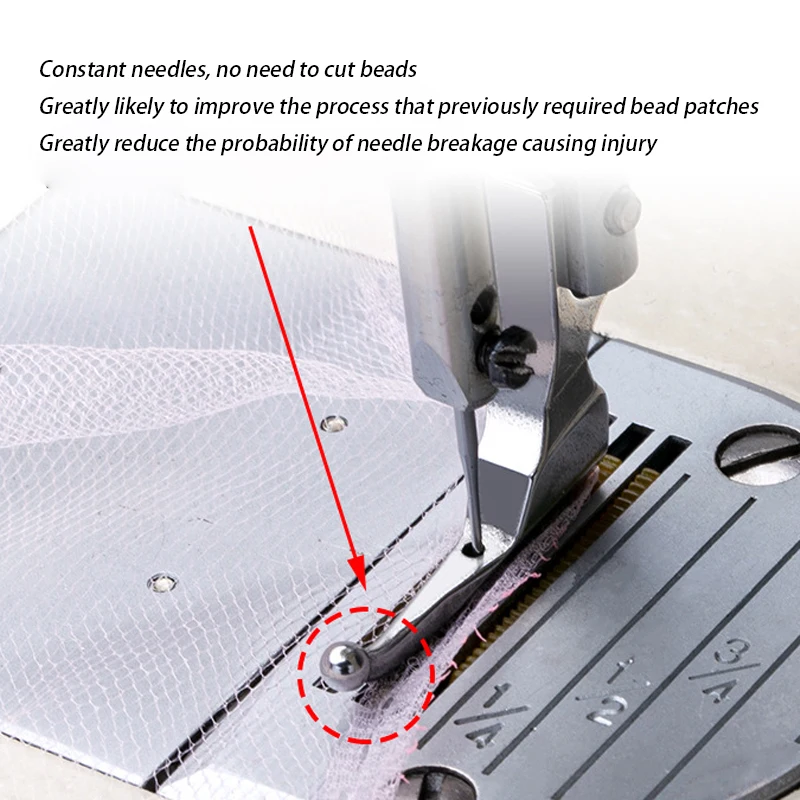 Accesorios para máquinas de coser, prensatelas especial con lentejuelas y cuentas, tela de cuentas para vestido de boda, prensatelas fijo sin cuentas a la