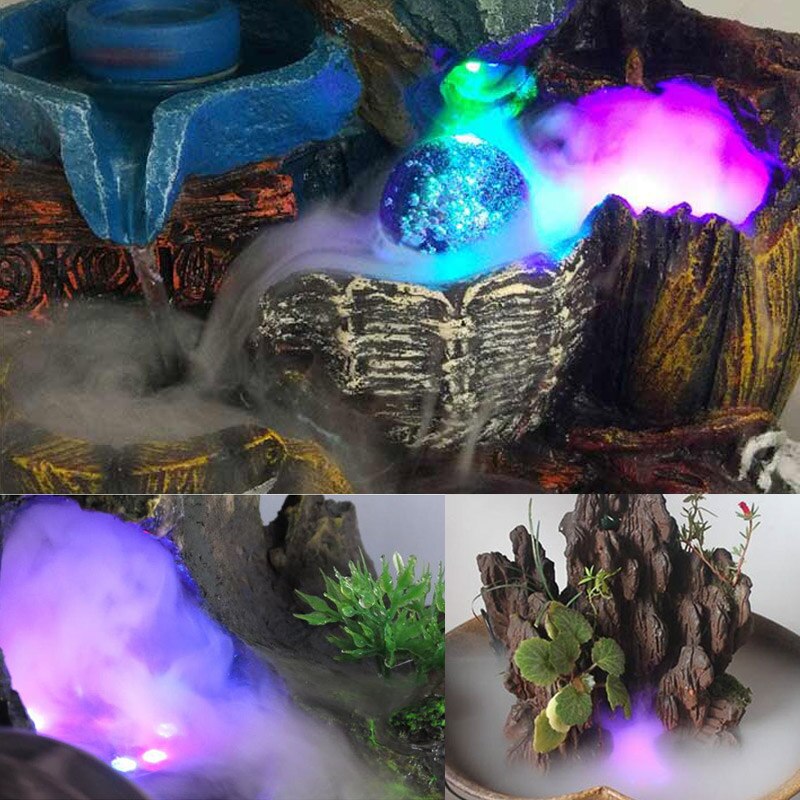 12 Leds Ultrasonic Mist Maker Fogger Water Fountain Pond Fog Machine Atomizer Air Humidifier JA55