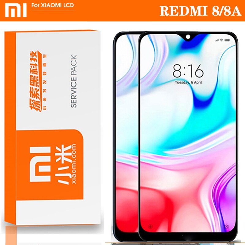 Pantalla IPS Original de 6,22 pulgadas con marco para Xiaomi Redmi 8A, montaje de digitalizador con pantalla táctil LCD para Xiaomi Redmi 8, piezas de reparación