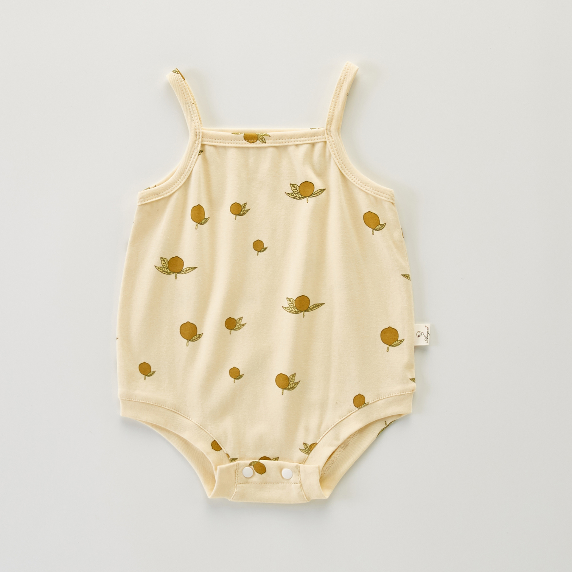 BOBOTCNUNU 2022 Summer Baby Clothes Toddler Girls Camisole One Piece Sleeveless Infant Clothes: lemon / 6M 66cm