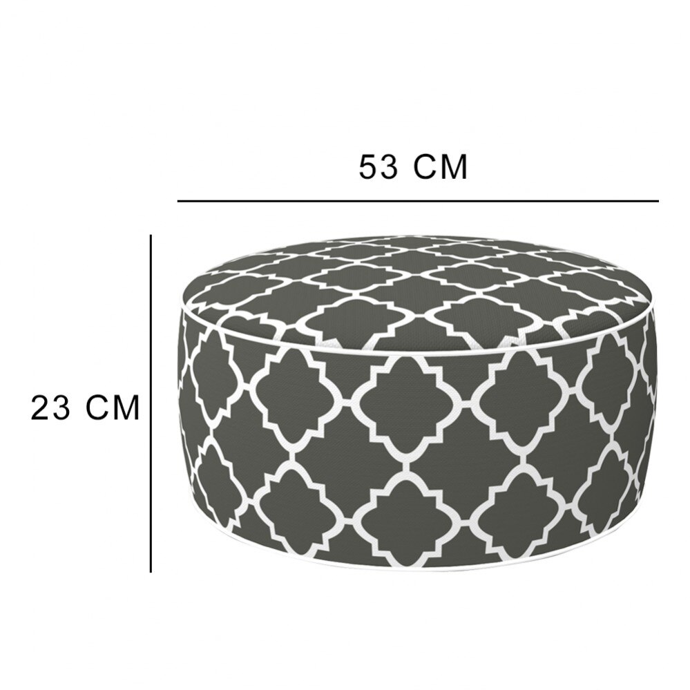 Puff Hinchable D53X23 CM Aktive, Puff asiento, Puff para sentar, Puff exterior, Muebles de salón, Puff asiento exterior
