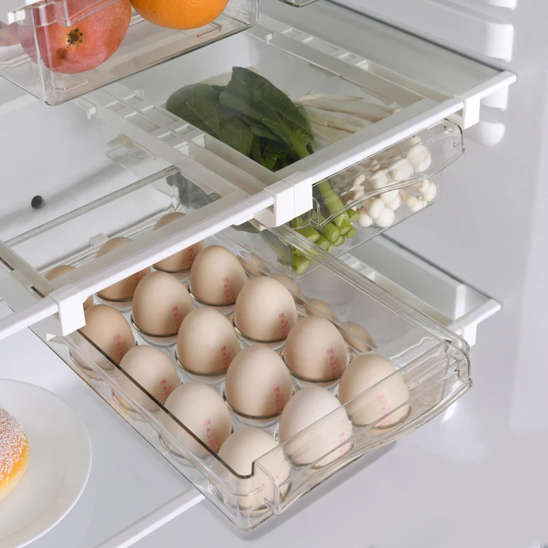 Kitchen Fridge Storage Organizers Drawer Refrigerator Baskets Rack Organizer Eggs Fruit Fridge Storage Shelf Kitchen Accessories