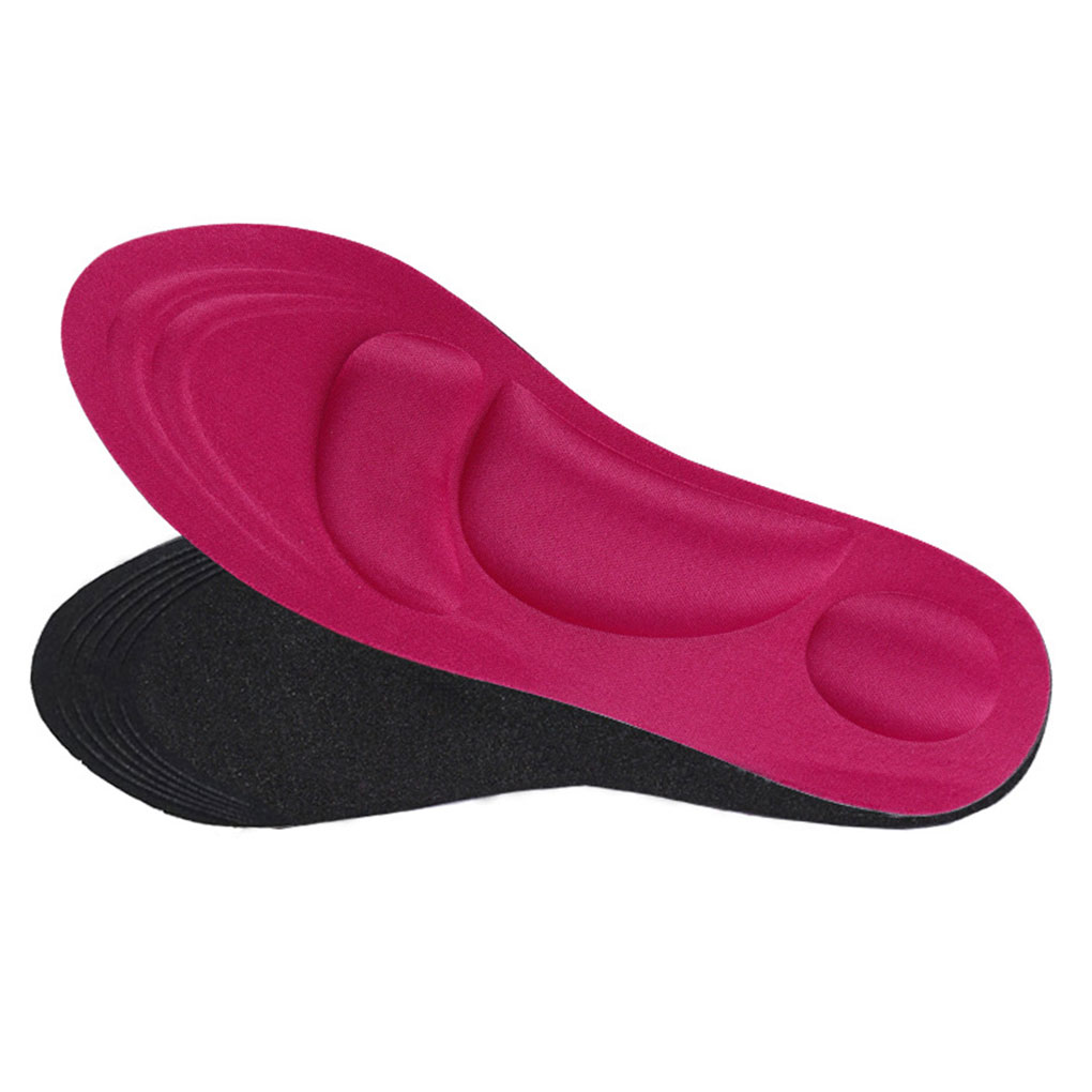 4D Orthesen Einlegesohlen Flache Füße Arch Support Memory Foam Einlegesohle Schuh Pad Sport Atmungsaktive Füße Kümmern Komfort Accessoire Chaussure: Rose red women