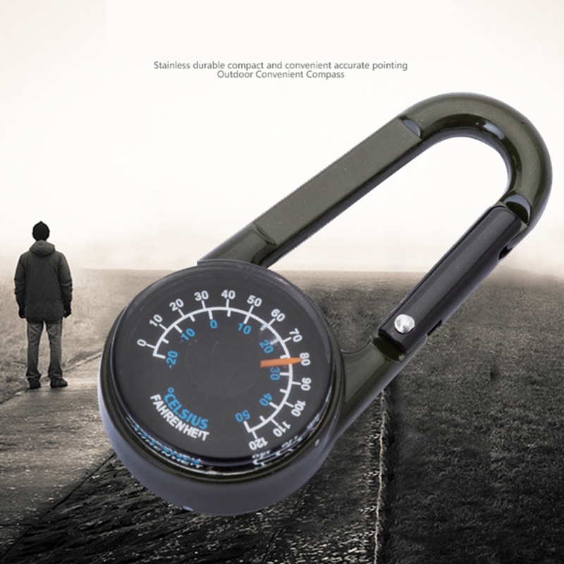 Munkees Karabijnhaak met kompas en thermometer (3135
