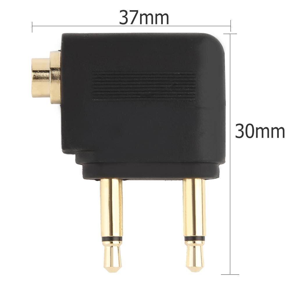1/2/5pcs 3.5mm Jack Airline Airplane Earphone Headphone Headset Audio Connector Plug Adapter for Airplane Travel Headphone