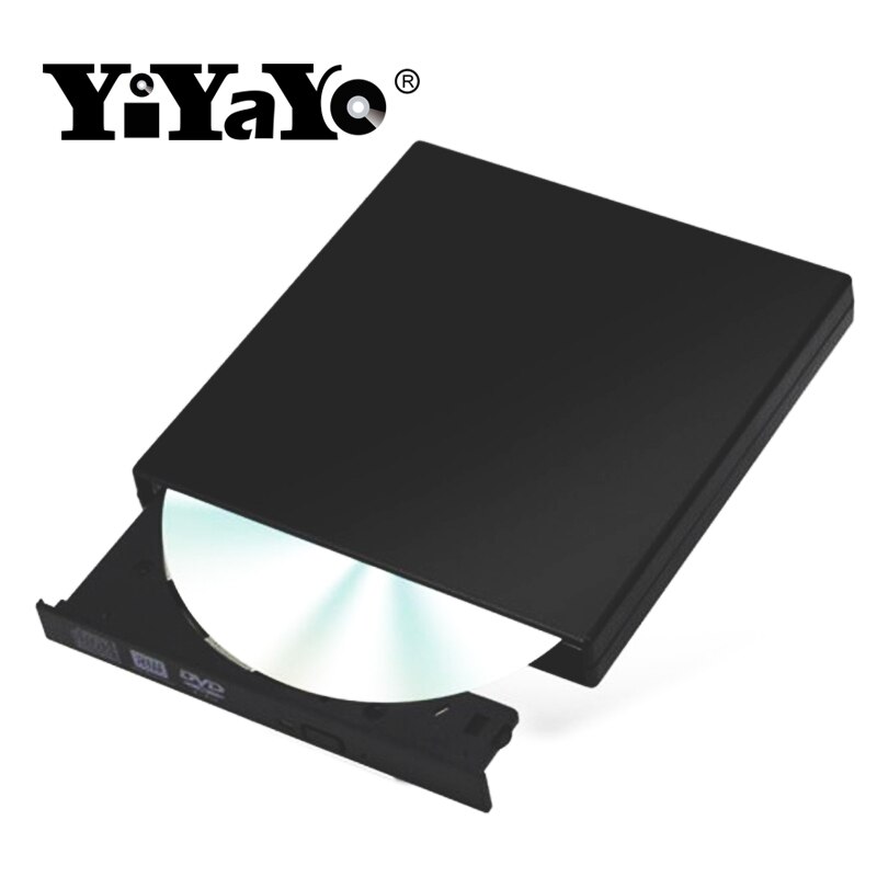 YiYaYo External DVD Optical Drive USB 2.0 DVD-ROM Player CD/DVD-RW Burner Reader Writer Recorder Portatil for Windows PC
