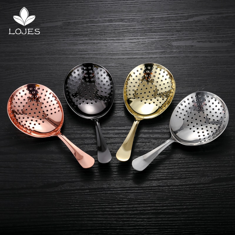 Antieke Koperen Vergulde Julep Bar Cocktail Zeef Past Meest Boston Cocktail Shaker Cocktail Zeef