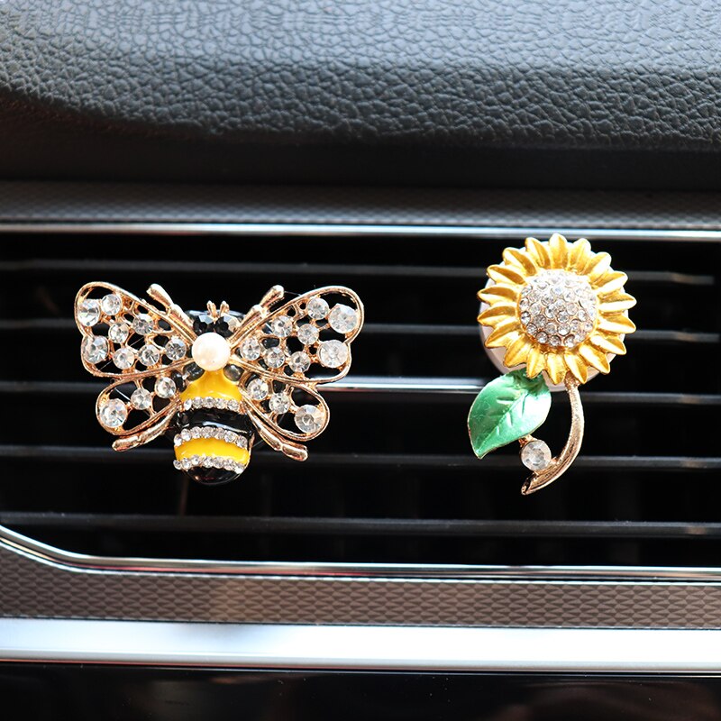 Bil dekoration diamant bi bil luftfriskere auto outlet parfume klip bil duft diffuser biltilbehør piger