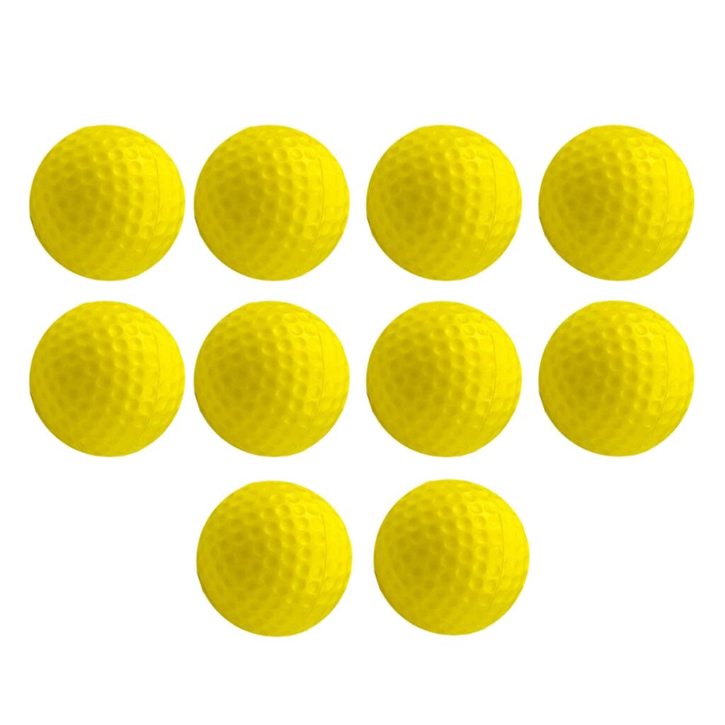 Set Of 10 Golf Practice Ball Outdoor Sports PU 1.65inch For Training Aid