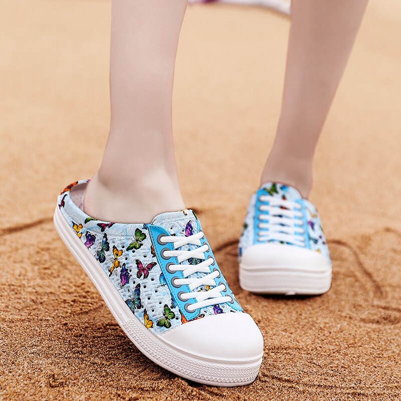 Breathable Women Beach Aqua Shoes Summer Women's Garden Sandals Outdoor Wading Hollow-out Clogs Lightweight Swimming Slippers