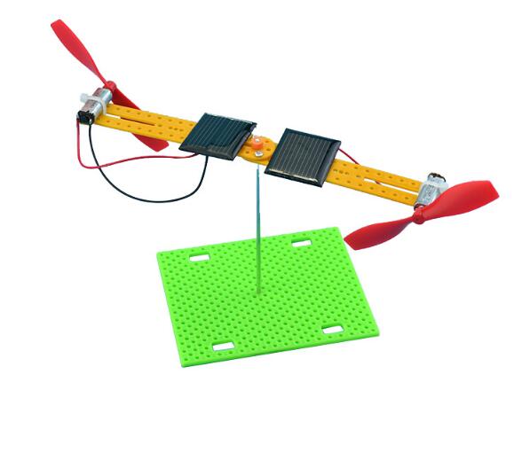 Włącz podwójne zabawki solarne Aerodyne podwójny silnik śmigła zabawka DIY montaż modelu DIY ręcznie robiona zabawka zestaw