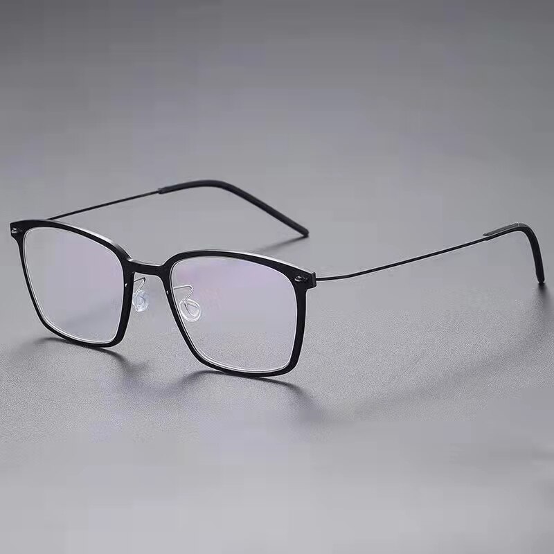 Denmark Brand Titanium Prescription Eyeglasses 6536 Square Ultralight Screwless Glasses Frame Men Women Myopia Optical Spectacle