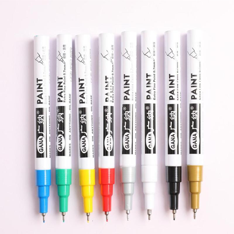 1pc metalliske tuschpenne 8 farver til vælg 0.7 mm ekstra fine point malertusch, giftfri permanent tuschpen diy art markør