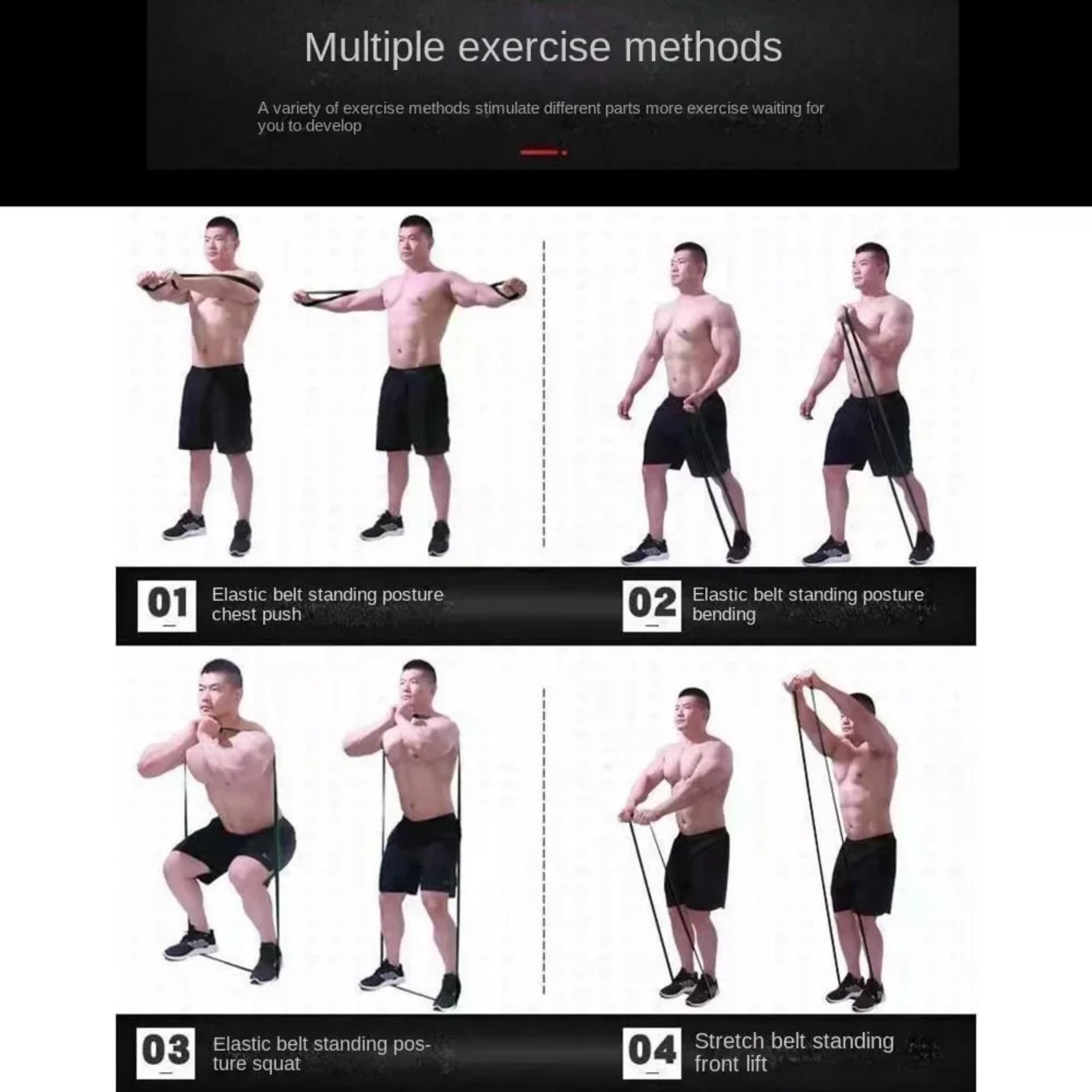 Modstandsbånd sæt ekspander gummibånd til fitness elastik til sport træning motion bodybuilding kvinder fitnessudstyr