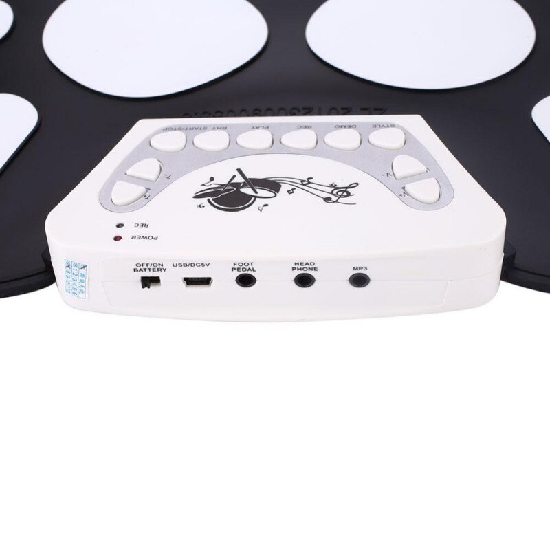 6Pcs/set Foldable Portable Electronic Drum Roller Up USB Electronic Drum Childern Kit Electric Musical Practice