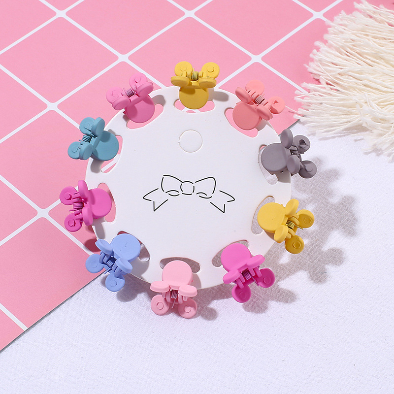 10PCS/Set Girls Cartoon Colorful Flower Mini Hair Claws Kids Sweet Hairpins Children Hair Accessories Cute Hair Clip: B8-1.5cm