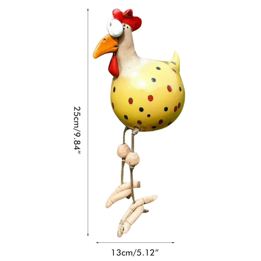 Resin Chicken Figure Ceramic Long Legged Hen Garden Backyard Decoration Ornament Mother&#39;s Day Pottery Figure Handcraft