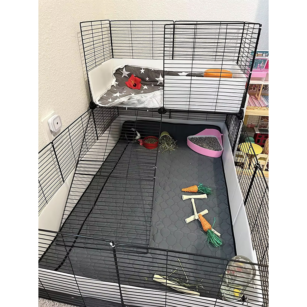 Guinea Pig Cage Liner Washable Bedd Reusable Waterproof Super Absorbent Pad Non-Slip Mat for Small Animal Rabbit Hamster Mouse