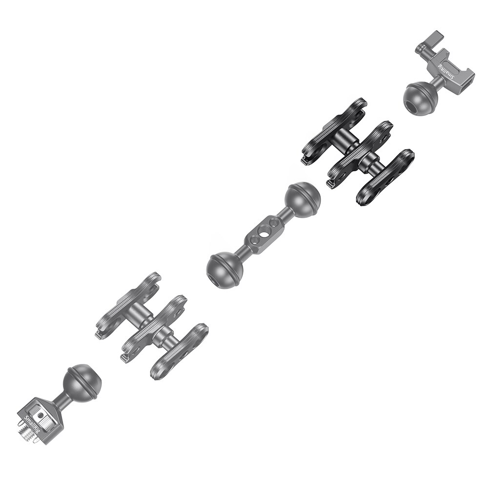 SmallRig, doble cabezal de bola de cámara DSLR, barra de extensión, aparejo de cámara DIY para brazo mágico, soporte de monitor 2134