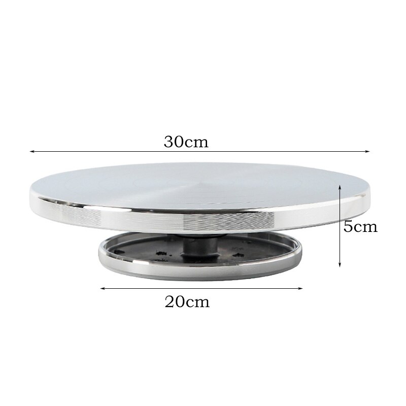 15/25/30cm Double Side Pottery Wheel Turntable Ceramic Clay Sculpture Pottery Rotating Table Stand Turntable DIY Making Tools: 30cm