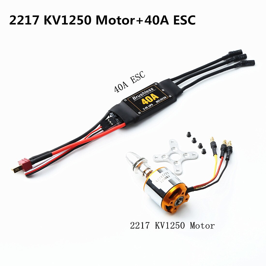 A2217/A2212 2200KV / 1000KV Brushless Motor 30A / 40A ESC SG90 9G Micro Servo With T plu for RC Fixed Wing Plane Helicopter
