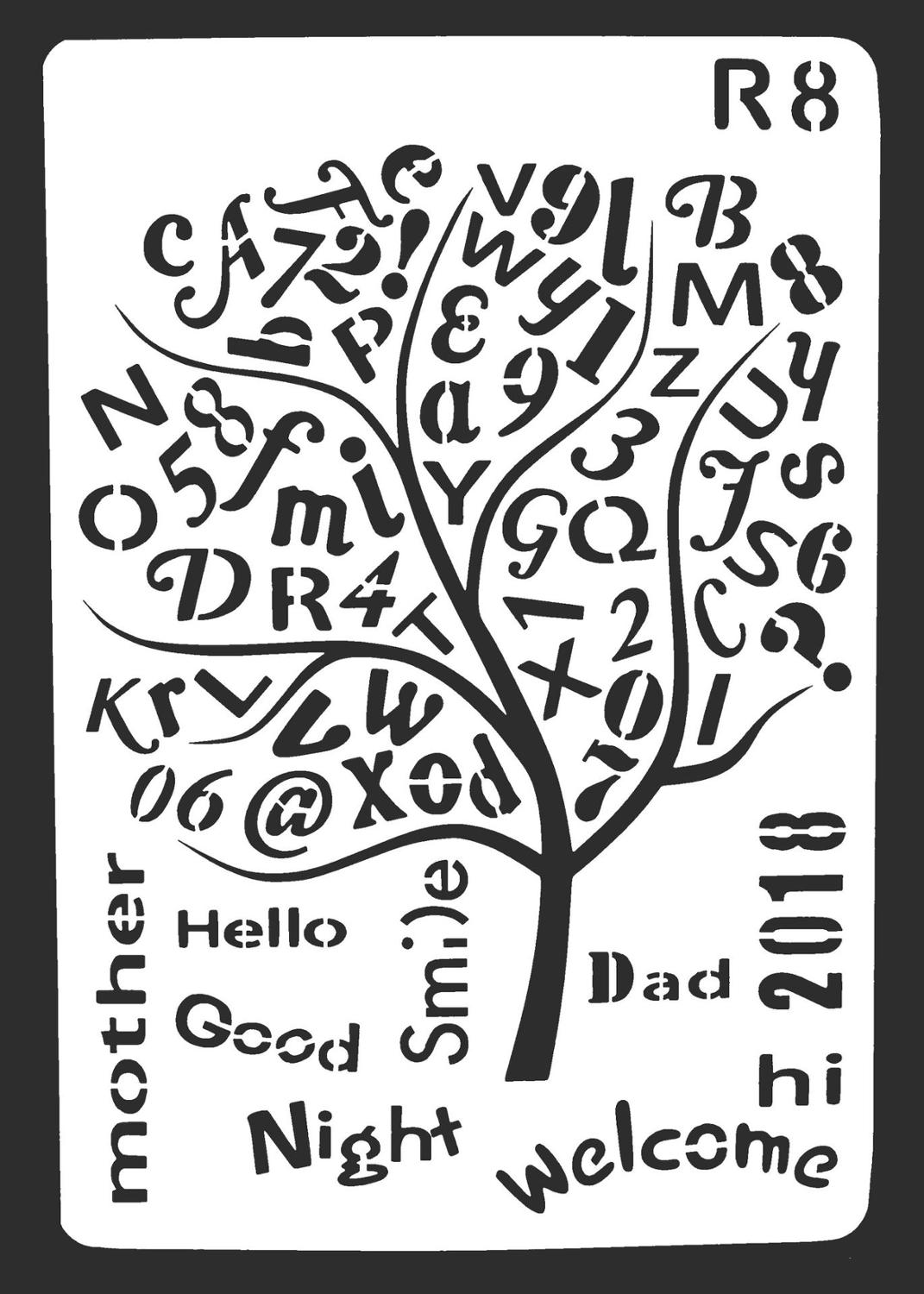 Letters en cijfers diy gelaagdheid sjablonen muurschildering plakboek kleuren reliëf album decoratie papier kaart sjabloon: 8