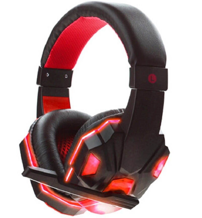 Gaming headset datamaskin stereo gaming hodetelefoner beste casque dyp bass spill øretelefoner med mic led lys for pc gamer