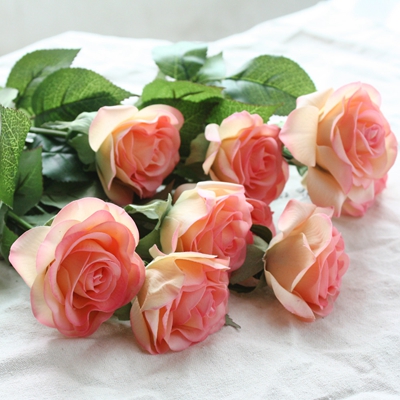 20 teile/satz Künstliche Blumen die Seide Blumen Weiß Real berühren Blumen Hochzeit Strauß Heimat Party Dekorative Party Blumen: 3