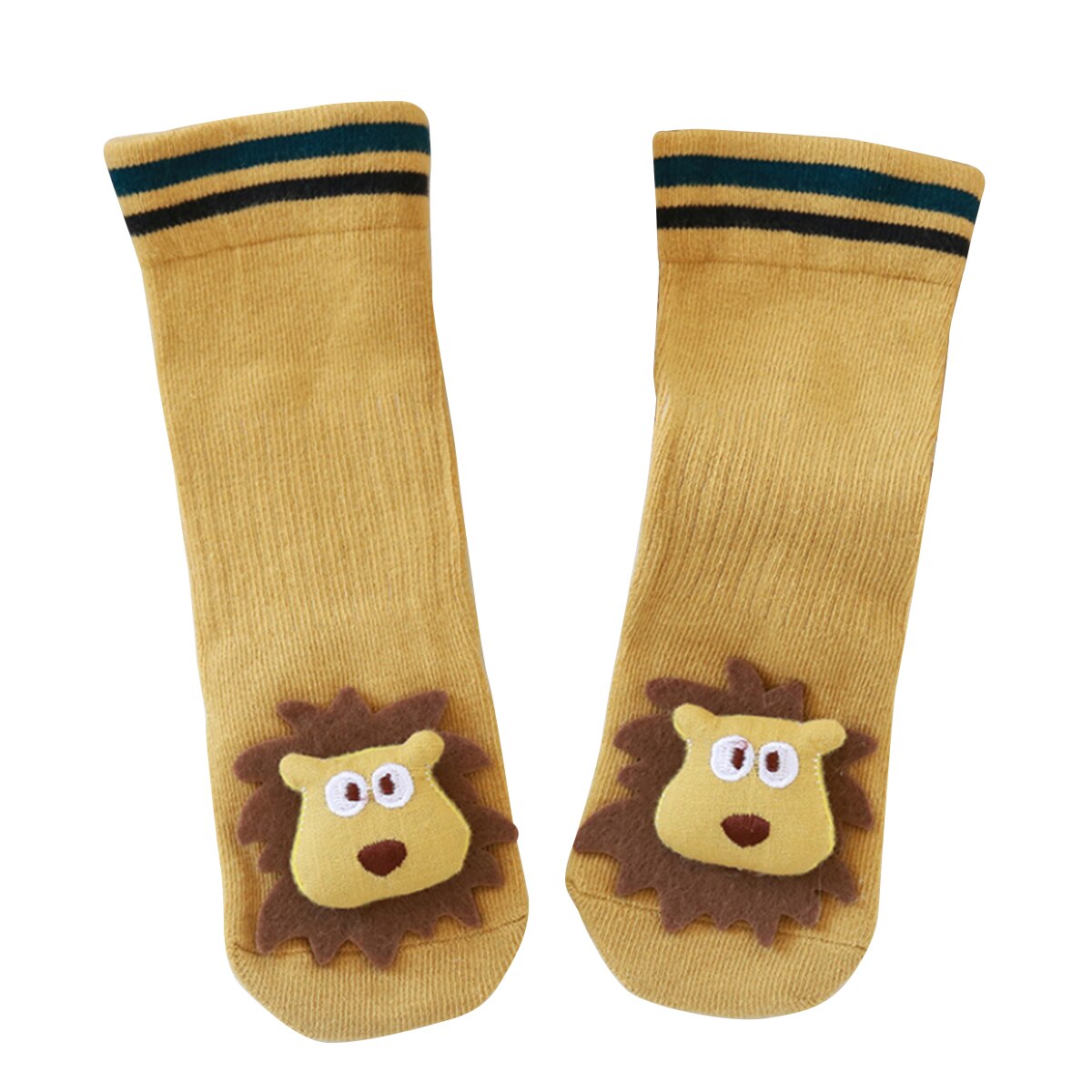 Spädbarn barn bebis flickor pojkar strumpa halkskydd lång tub leggings bomullsstrumpa för barn gul/vit/grön/grå/rosa: Gul / M 1-3 år