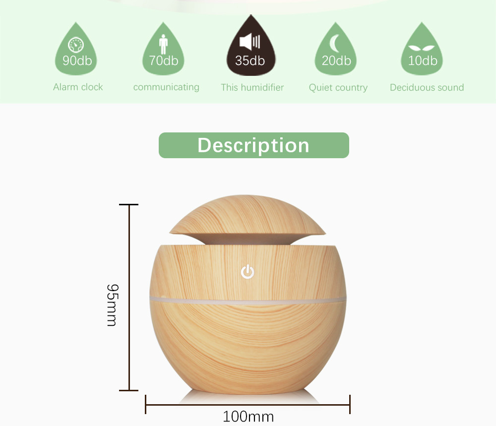 USB LED Ultrasonic Aroma Humidifier Essential Oil Diffuser Aromatherapy Purifier