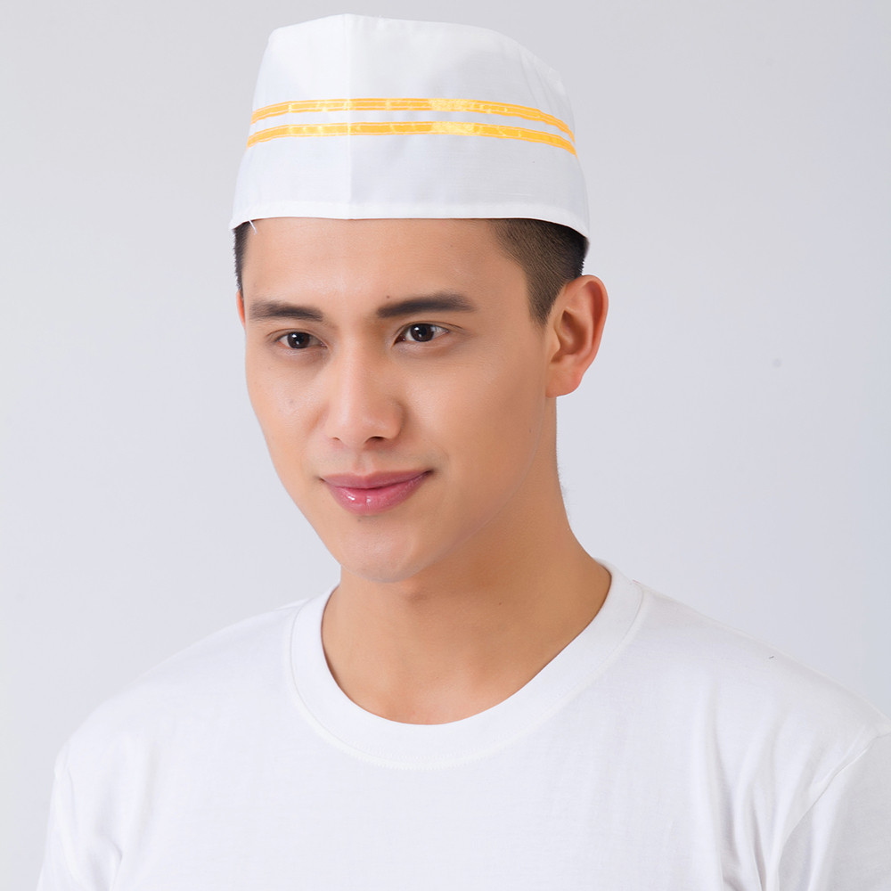 5 pcs/lot Stripe Chef Waiter Hat Sushi Restaurant Hotel Bakery Canteen Chef Cooking Workwear Cylinder Cap