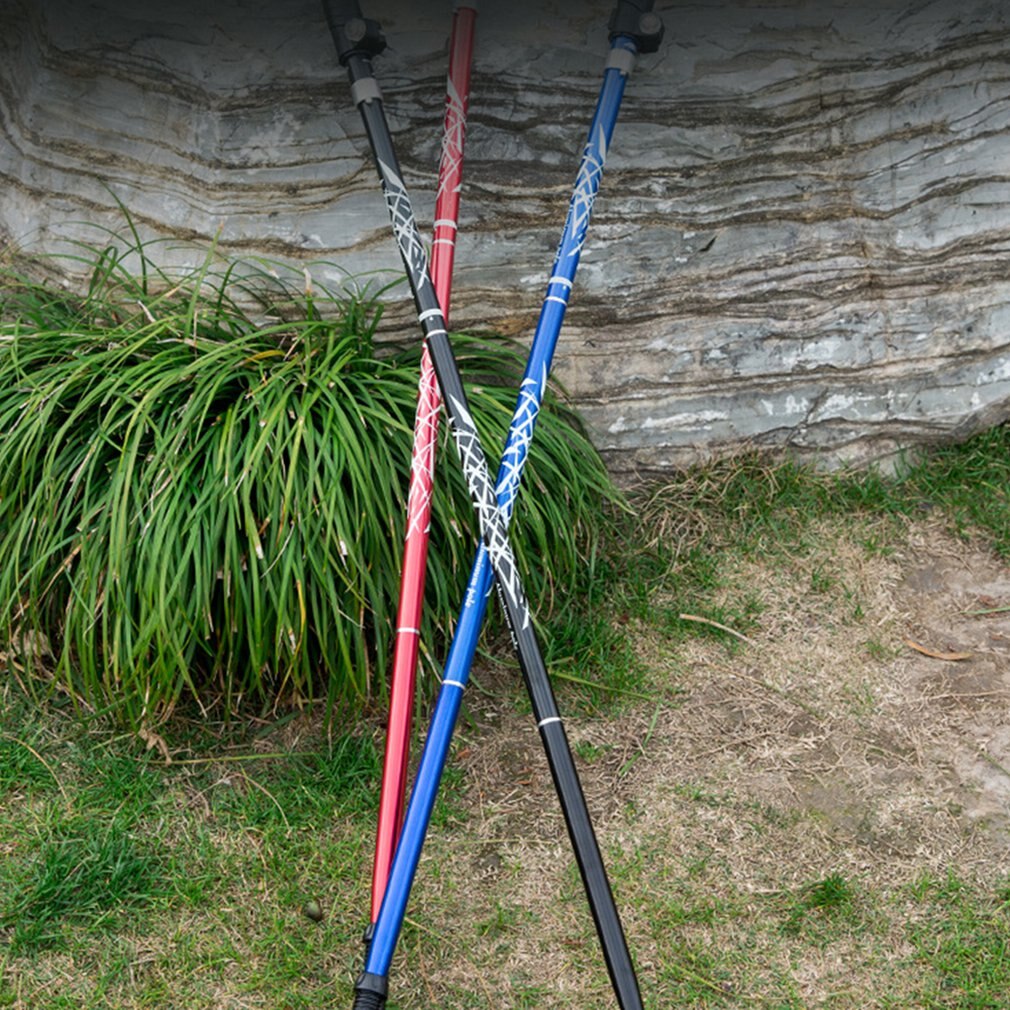 Hiking Poles Aluminum Alloy Ultra Light Walking Sticks Telescopic Folding Hiking Poles Outdoor Equipment