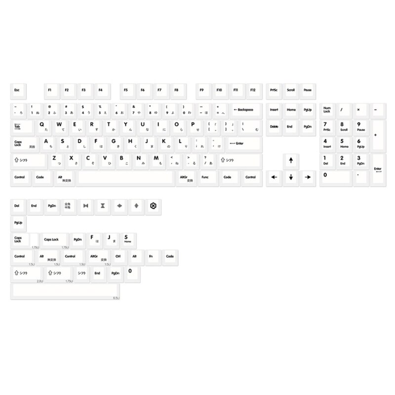 PBT 135 Key Cherry Profile DYE-Sub Japanese Keycap Minimalist Theme Keyboard Cap