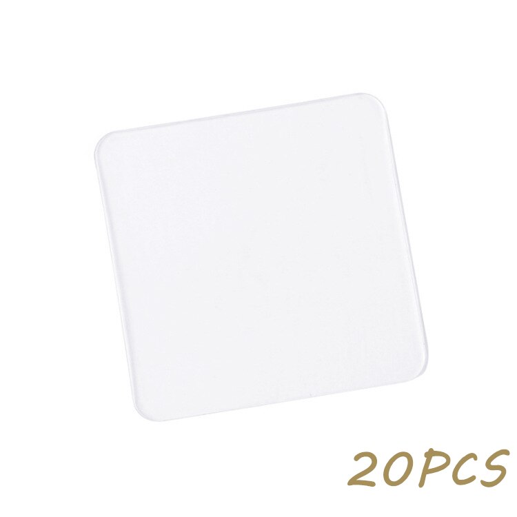 Lld Multifunctionele Nano Tracsless Tape Dubbelzijdig Waterdichte Herbruikbare Zelfklevende Transparante Tapes Lijm Gadget Muursticker: 20 Pcs