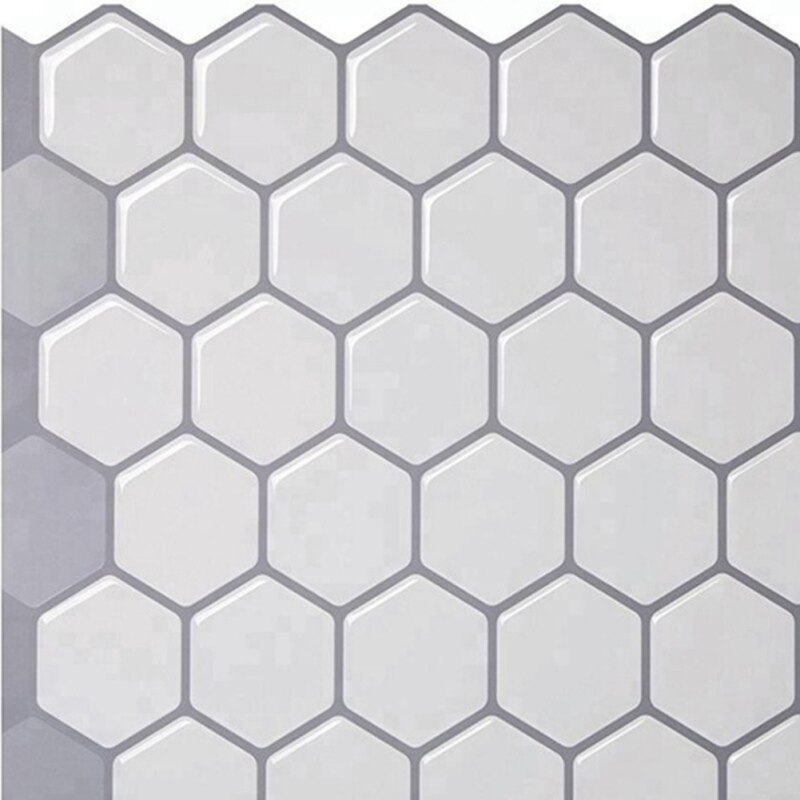 1PC 25x25CM 3D Three-dimensional Wall Sticker Self-adhesive Wall Sticker Epoxy Waterproof Diamond White Home Decoration