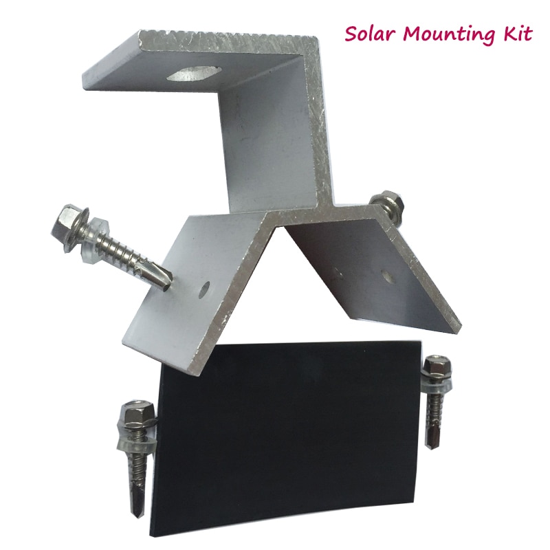 mounting brackets kit accessories for solar panels installation fixed on roof house solar panel aluminum material fixed clamp