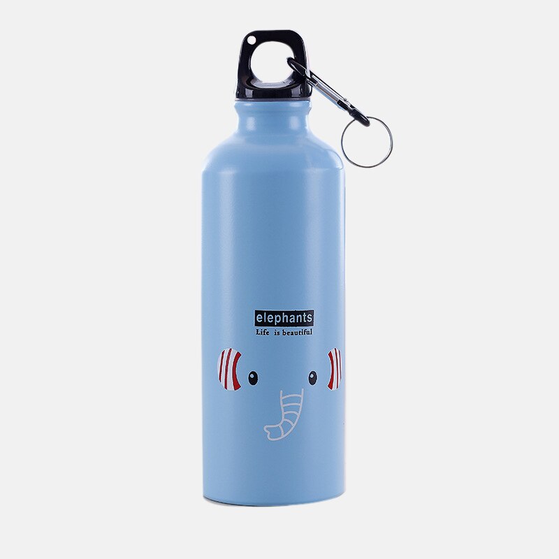 500ml cykelsport utomhus min vattenflaska 304 rostfritt stål söt djurmönster bärbar bergsklättring spänne vattenkokare: 4