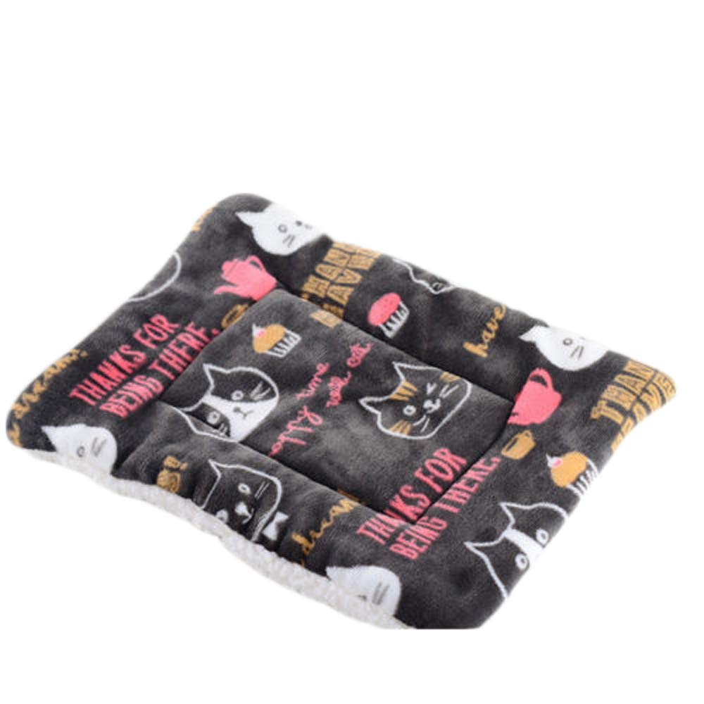 Winterwarm groot zacht bedrukt flanel katoenen matras hond kat huisdier mat bed pad zelfverwarmend tapijt thermisch wasbaar kussen: En / Xl