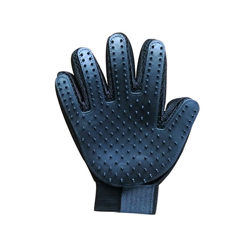 Weiche Silikon Hund Katze Haustier pinsel Handschuh Katze reinigung Sanfte Effiziente Katze Pflege Handschuh Hund Schlecht Liefert Haustier Handschuh kämme: Rechts Hand / Schwarz