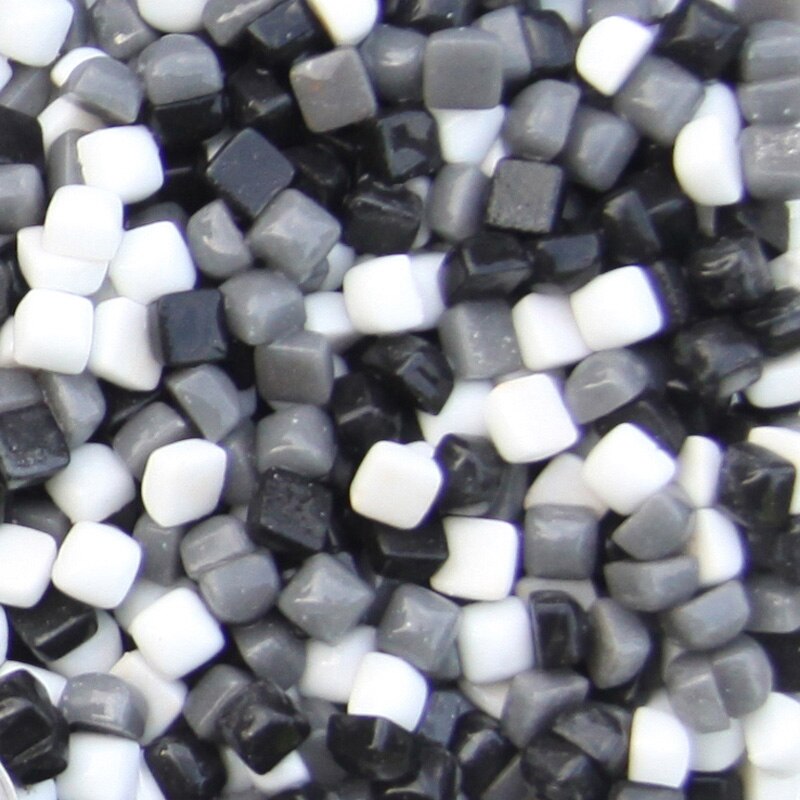 Accessoires de bricolage 100 grammes/620 pièces, Mini forme carrée de 4.8MM, feuilleteries de mosaïque en verre à recycler, matériel artisanal pour passe-temps en mosaïque: ES100