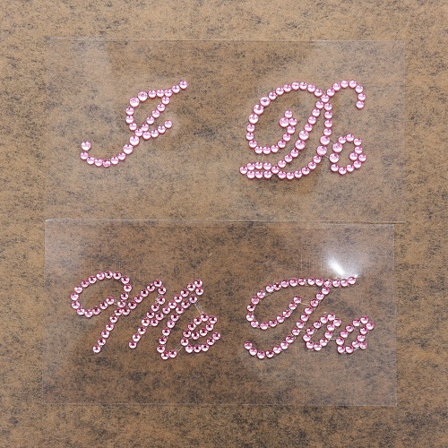 2pcs/set High Heel Wedding Stickers I DO ME TOO Set Rhinestone Shoe Groom Bride Stickers Cute Stickers Bridal Shower: pink